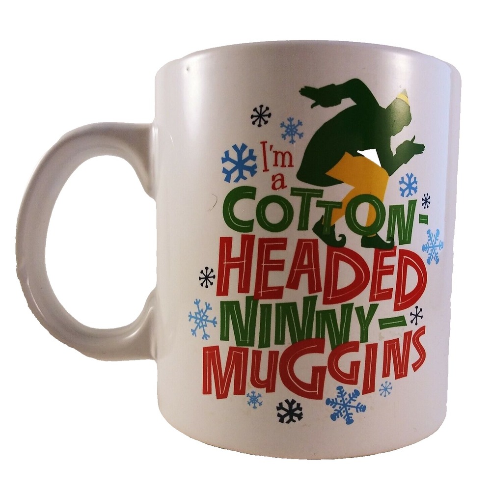 Silver Buffalo Elf Movie Cotton Headed Ninny Muggins Ceramic Mug 20oz White